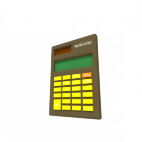 School Calculator 3d model