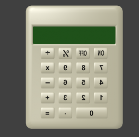 Hvit kalkulator 3d-modell
