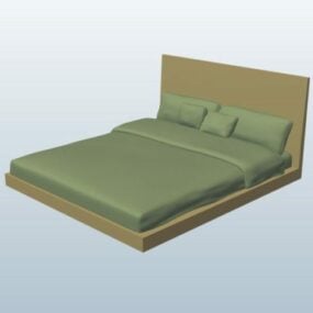 Hotel-Kingsize-Bett 3D-Modell