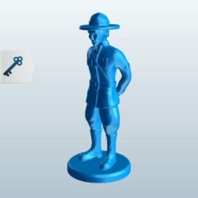 Canadian Royal Police Character 3d model