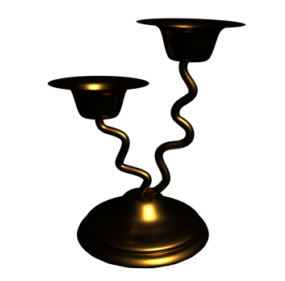 アンティーク真鍮燭台 V1 3Dモデル