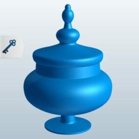 Lowpoly نموذج جرة الحلوى 3D