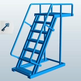 Cantilever Ladder Staircase 3d model