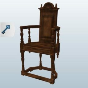 Klassinen Caquetoire Chair 3D-malli
