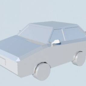 Yksinkertainen auto Lowpoly 3d-malli