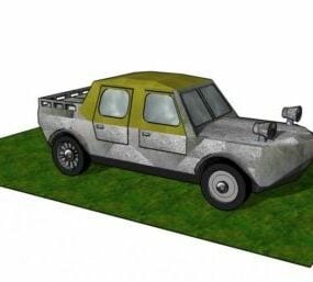Modelo 3D anfíbio de carro antigo