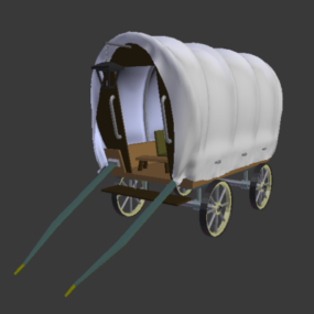 Vintage Caravan Trailer 3d model