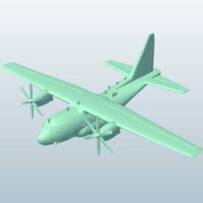 Model 3D średniego samolotu transportowego