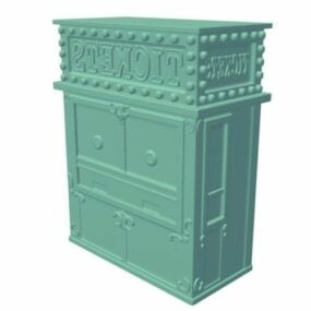Klasyczna szafka dekoracyjna model 3D