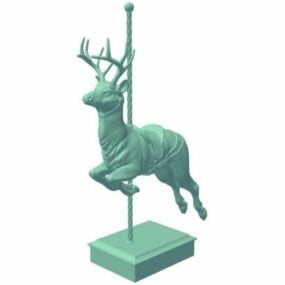 Figurine Deer Tableware 3d model