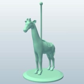 Karussell-Giraffe-Figur, 3D-Modell