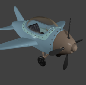 Cartoon Cute Aircraft 3d model