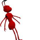 Hormiga roja de dibujos animados