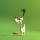 Simpatico personaggio dei cartoni animati cane V1