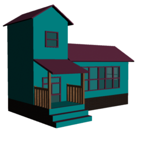 3층 집 XNUMXd 모델