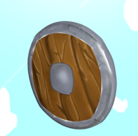 Medieval Sword With Shield 3d model