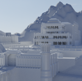 Dark Rock Castle Budování 3D modelu