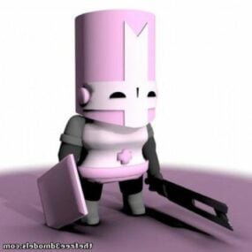 Castle Pink Knight Character 3d model