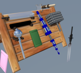 مدل سه بعدی مجموعه سلاح های قرون وسطایی
