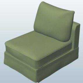 Mô hình 3d Sofa màu xanh lá cây thông thường