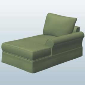 Casual Sectional Chaise Lounge 3d-modell
