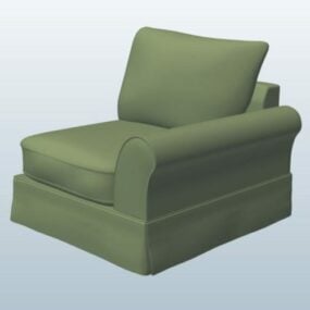 Casual Sectional Single Chair 3d model