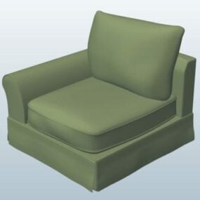 断面エンドユニット右椅子 3D モデル
