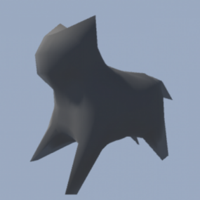 Cat Simple Mesh Lowpoly 3d modell