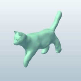 گربه Lowpoly مدل سه بعدی
