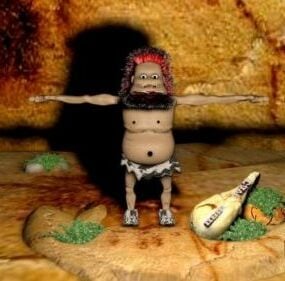 3D model Caveman Character