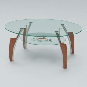 Τρισδιάστατο μοντέλο γυάλινο στρογγυλό τραπέζι