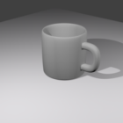 Серая керамическая кофейная чашка