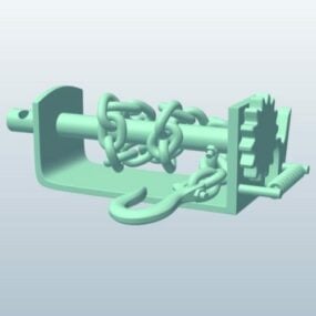 Endüstriyel Zincirli Vinç 3d modeli