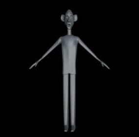 Man hoofd tekenset 3D-model