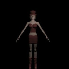 Modelo 3D de personagem Charlotte Girl