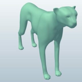 Cheetah Lowpoly Animal 3d model