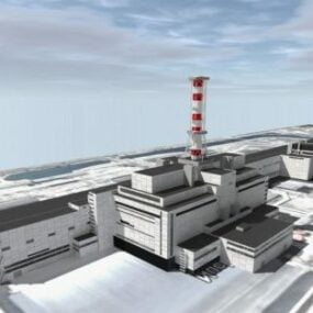 1D model budovy jaderné elektrárny v Černobylu V3