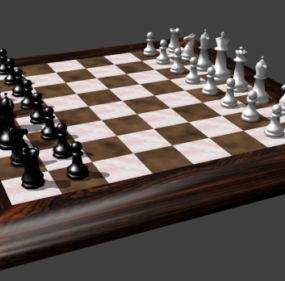 Classic Chess Table 3d model