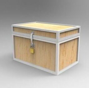 빈티지 오픈 보물 상자 3d 모델