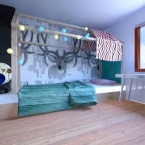 Child Room Furniture Design 3d model