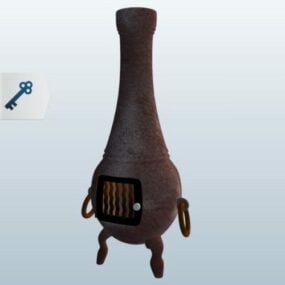 Chiminea Fire Pit 3d-modell