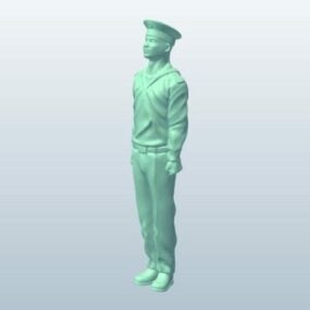 Kinesisk soldatfigur 3d-modell