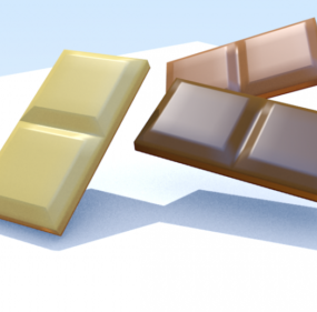 Modello 3d di pezzi di cioccolato per bambini