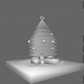 Cartoon-Weihnachtsbaumdekoration 3D-Modell