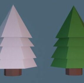 עץ חג המולד Lowpoly דגם תלת ממדי