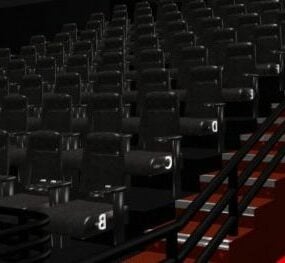 غرفة السينما نموذج ثلاثي الأبعاد