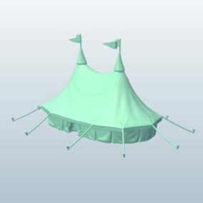 Цирк-Палатка Lowpoly модель 3d