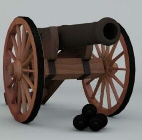 Civil War Vintage Cannon 3d model