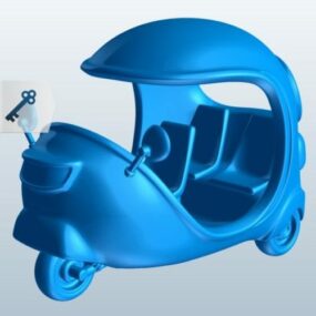 Mô hình 3d Coco Taxi Ba xe