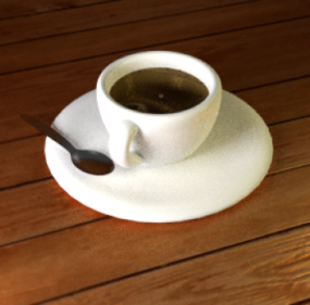 Taza de café de cerámica V2 modelo 3d
